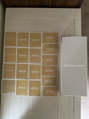 Michael Kors Gold and White Card Inserts with Branded Box